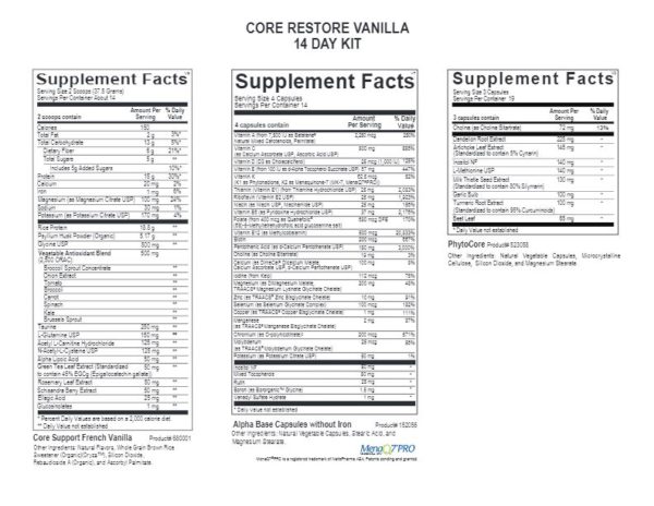 Core Restore 14-Day Kit (Vanilla)