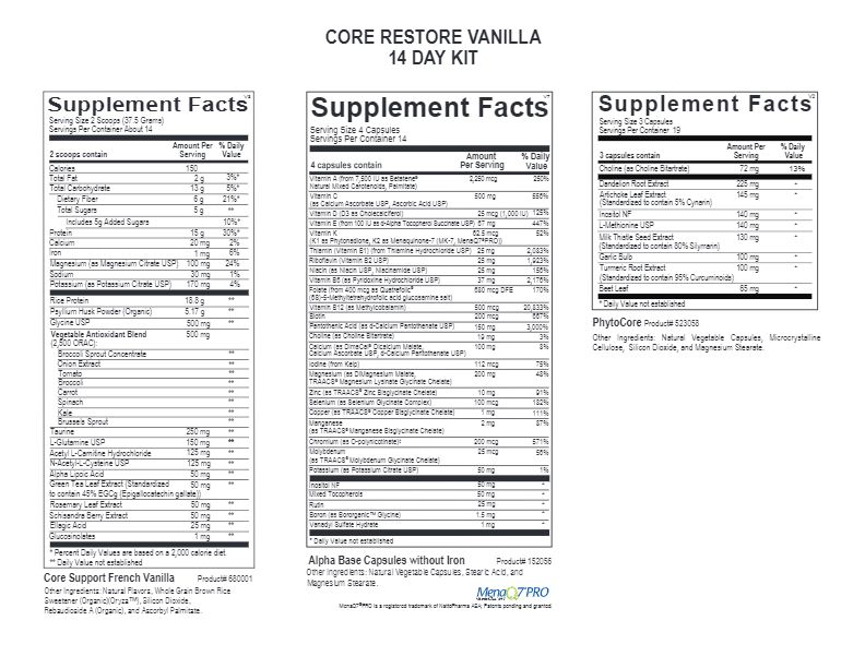 Core Restore 14-Day Kit (Vanilla) - Greenfield Compounding