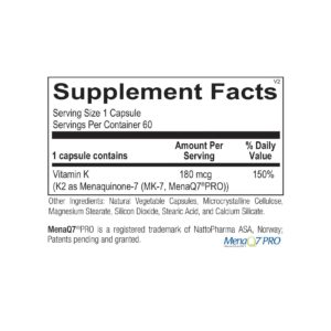 Vitamin K2 180 mcg